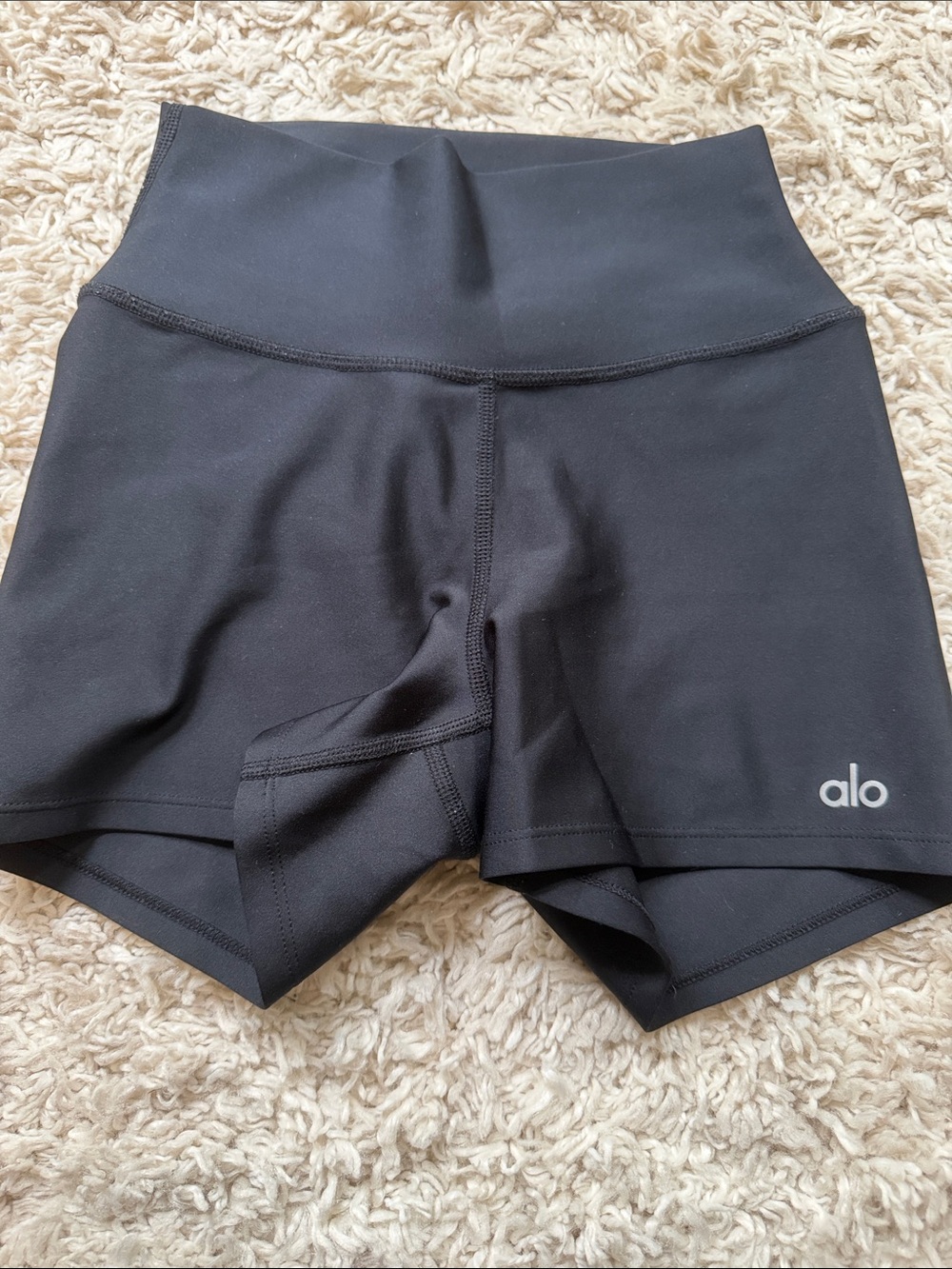 ALO Yoga black High-Rise Shorts